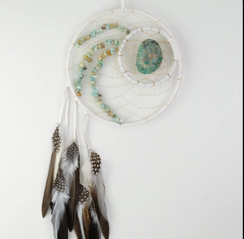 First Nations Dream Catcher - Energy Flow with Amazonite Stones