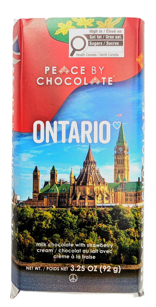 "Ontario" Strawberry Cream Filled Chocolate Bar