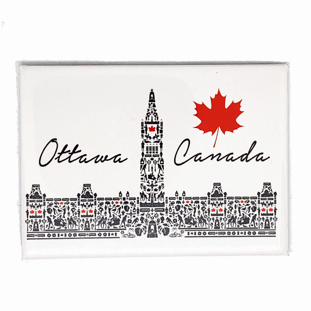 Magnet of Ottawa, Parliament of Canada made up of Canadian symbols! 