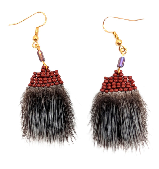 Sealskin Earrings Mary Qitsualuk