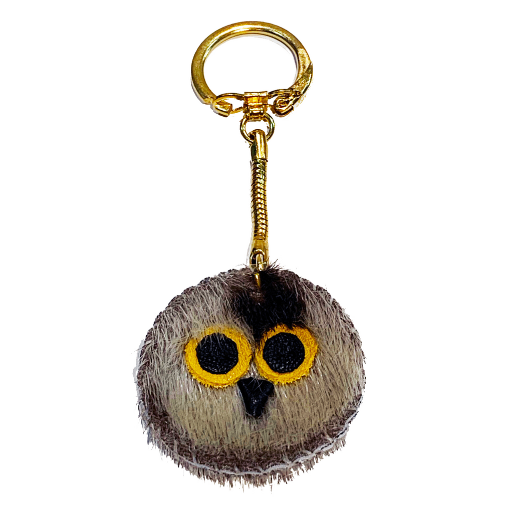 Owl Sealskin Keychain - Natural - Mary Ineak