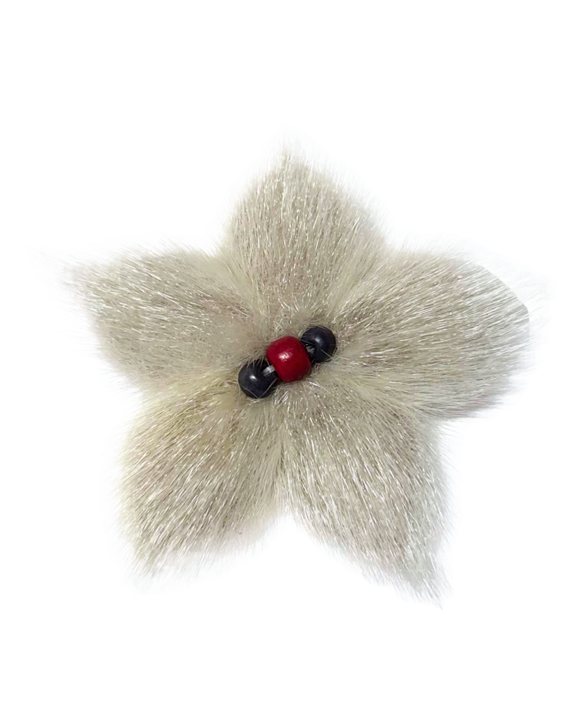 Sealskin Flower Brooch
