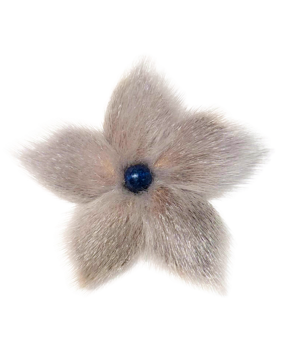 Sealskin Flower Brooch
