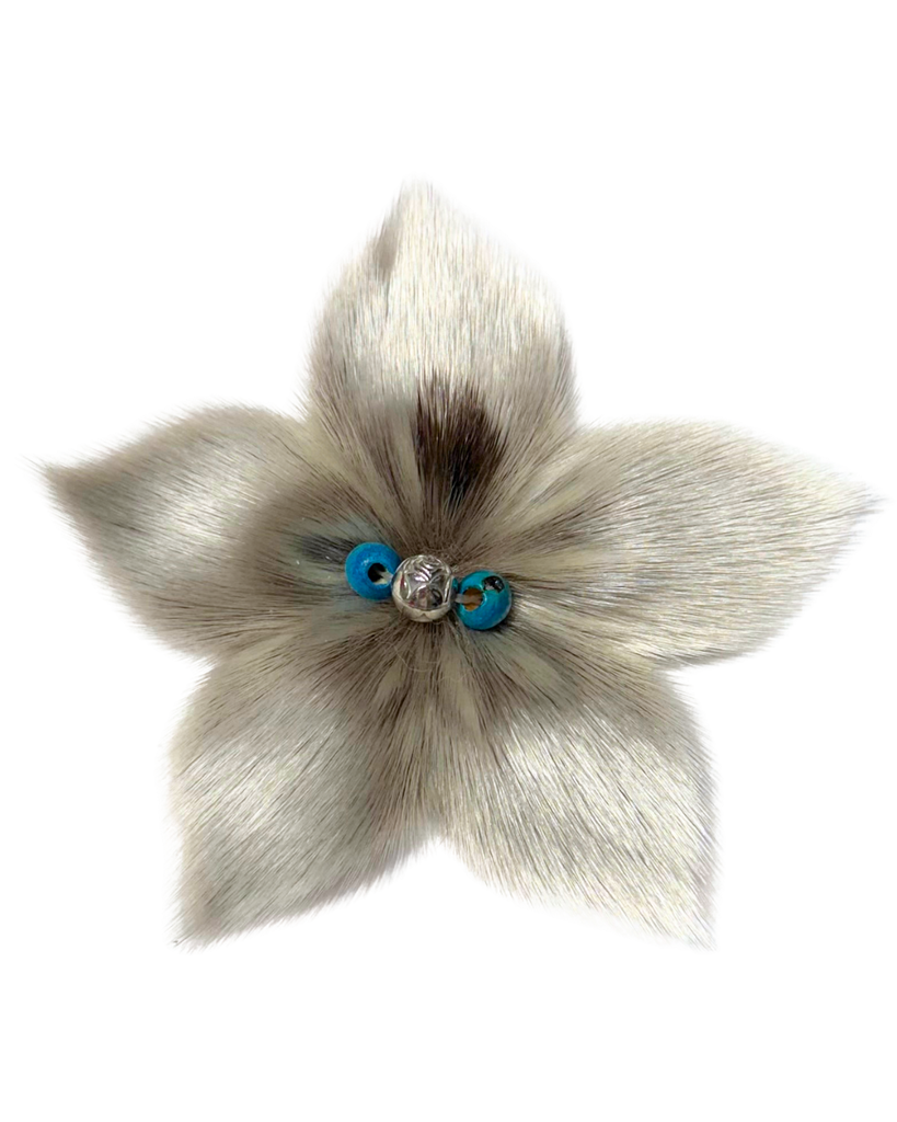 Sealskin Flower Brooch