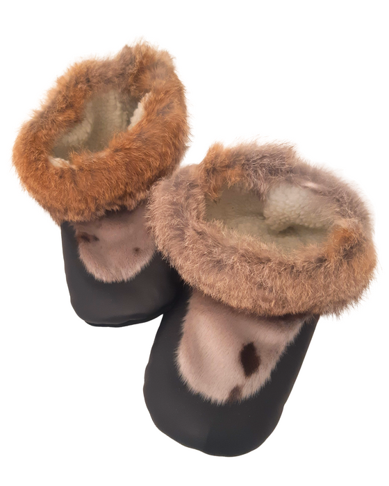 Women's Leather Slippers - Daisy Savard - Size 10