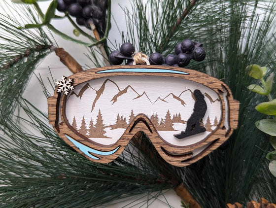 Snowboard Goggles Ornament