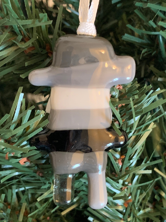 Fused Glass Inukshuk Ornament