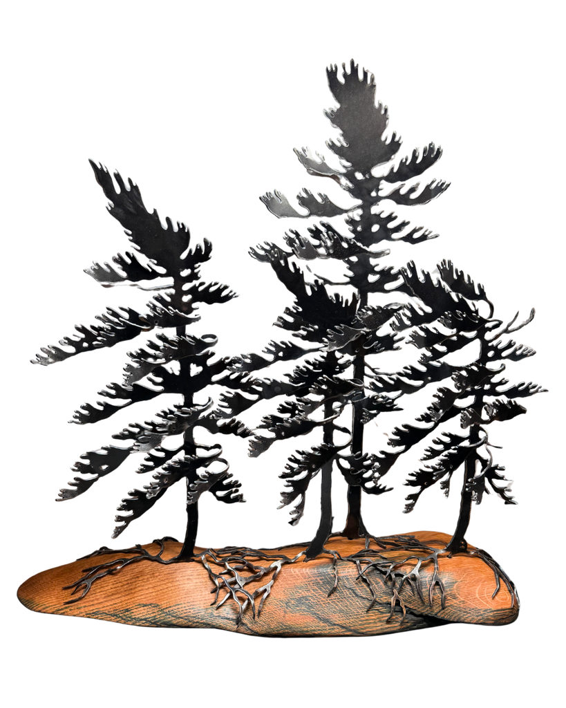 Cathy Mark - Wood & Metal Sculpture 4 Trees