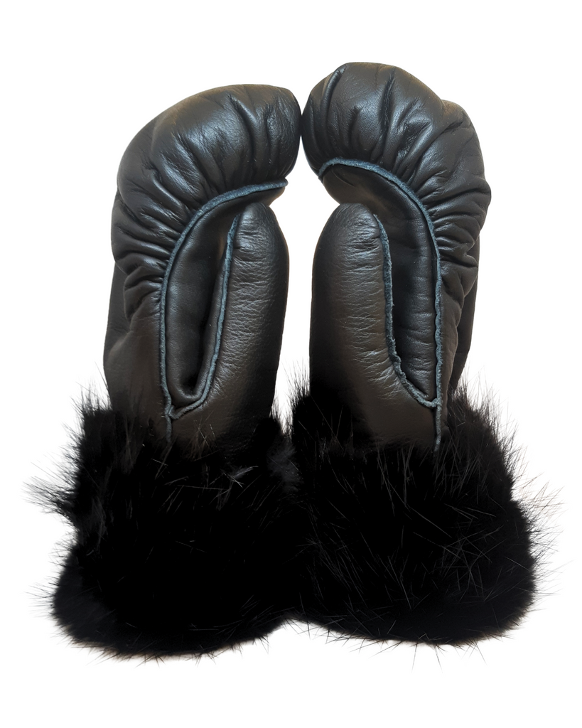Women's Leather Mitts - Candy Qunak