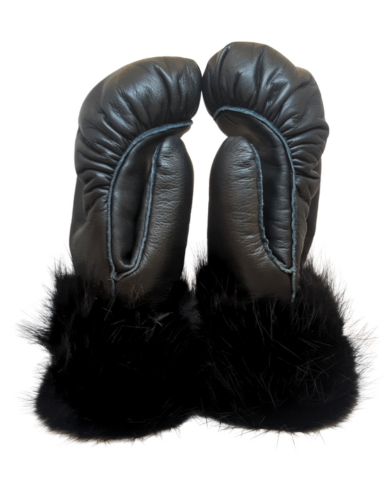 Women's Leather Mitts - Candy Qunak