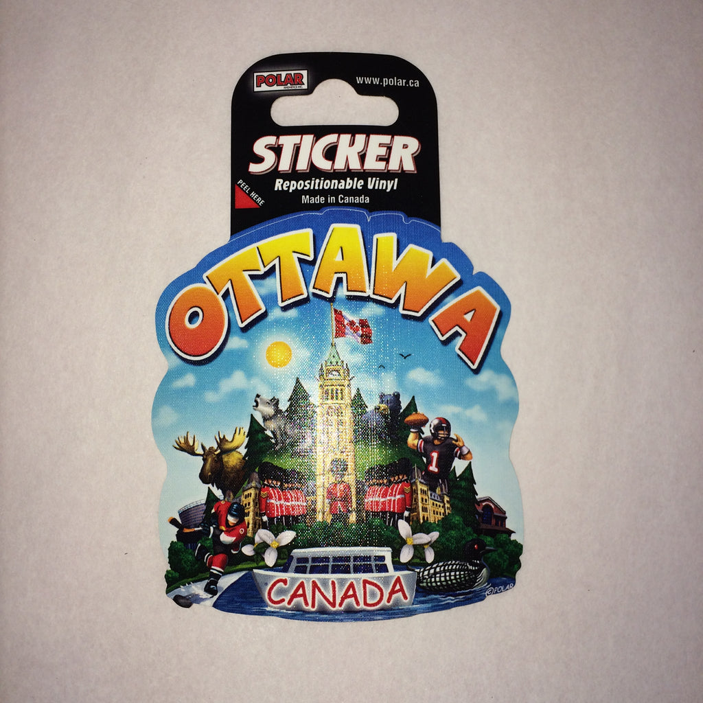 Ottawa Cartoon Painted Sticker