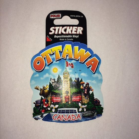 Ottawa Cartoon Painted Sticker