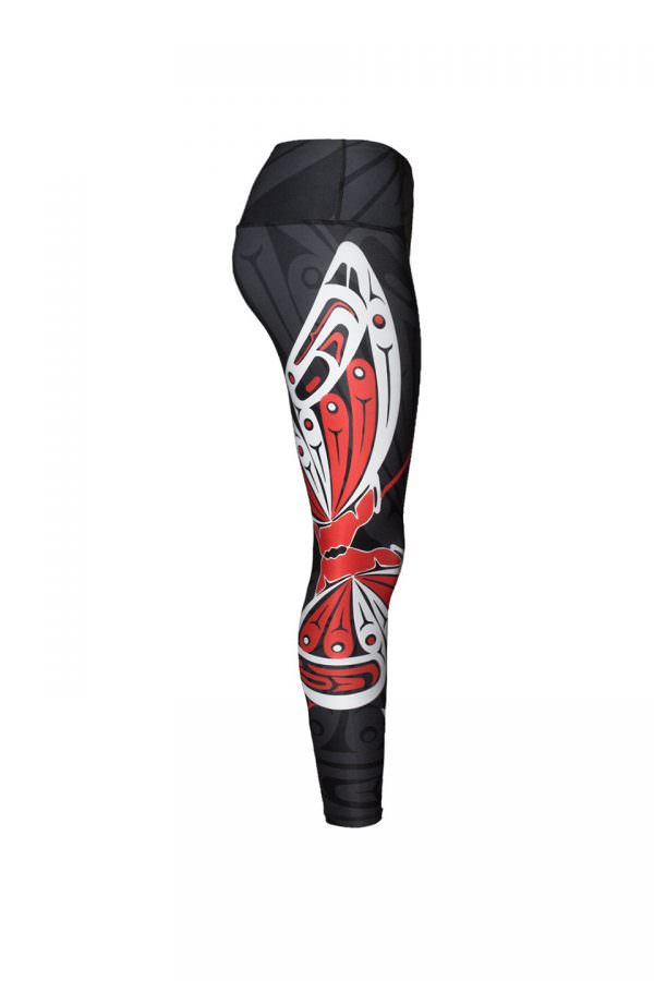 The butterfly leggings viewed from the right are identical to the left view.