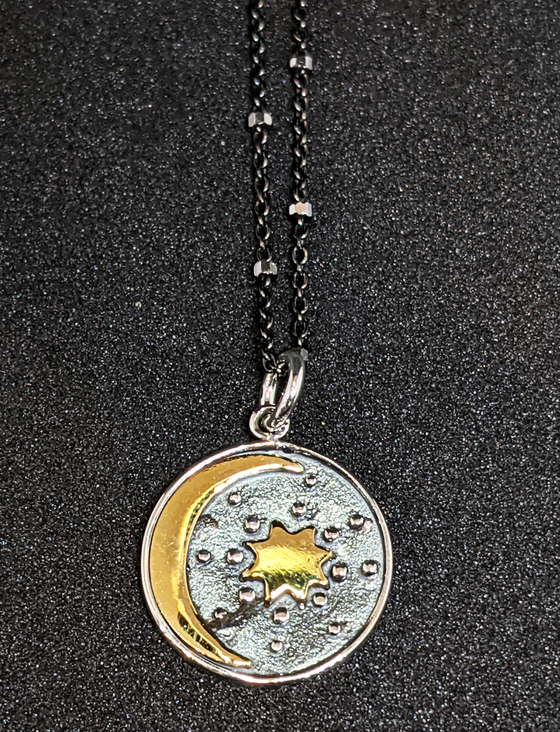 Moon and Star Necklace