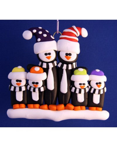 Penguin Family of 6 Ornament