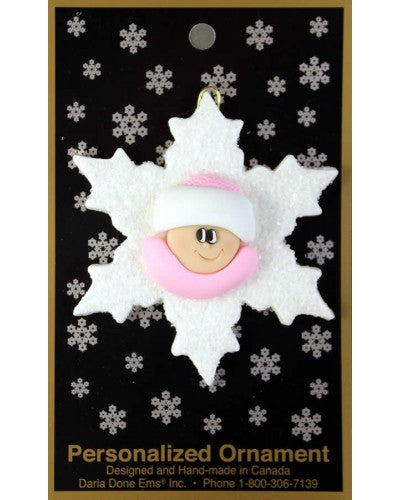 Snowflake Baby Pink Ornament