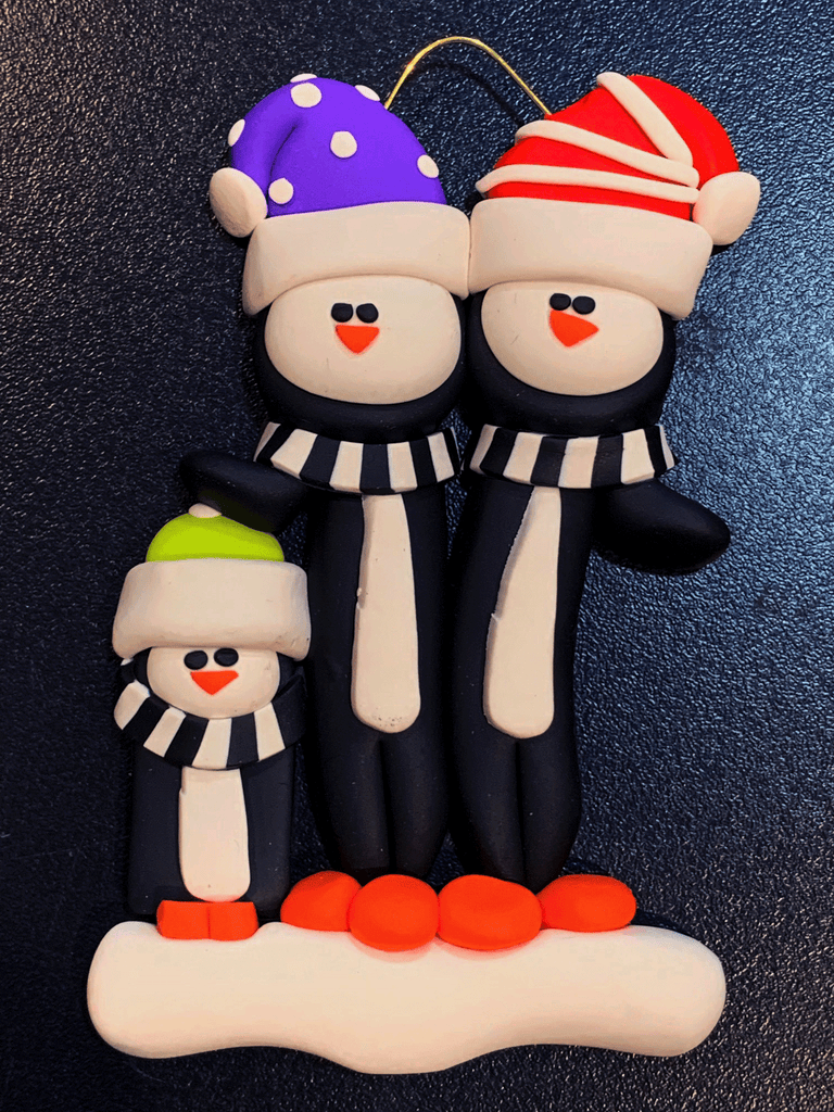 Penguin Family of 3 Ornament