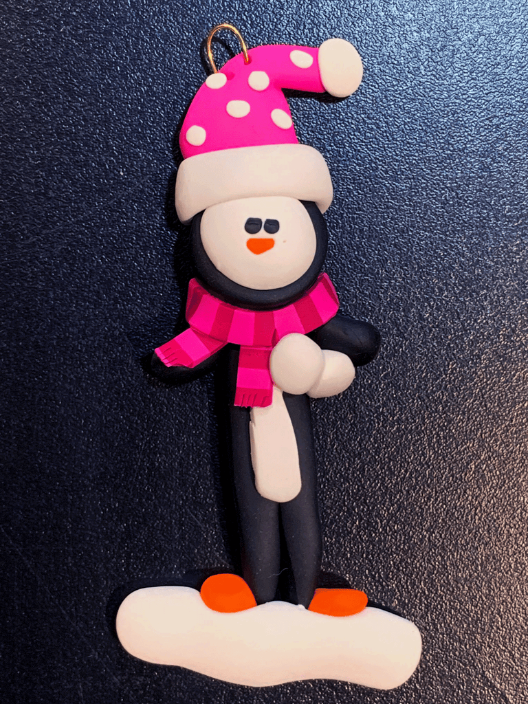 Penguin Ornament - Pink