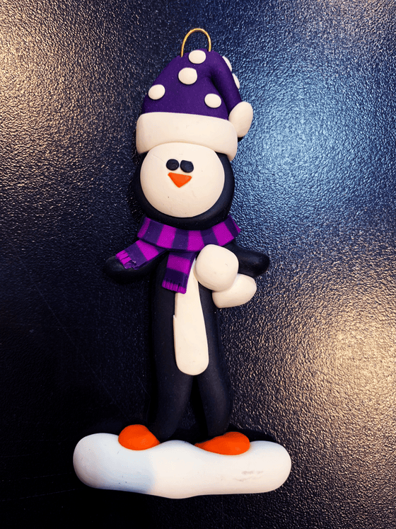 Penguin Ornament - Purple