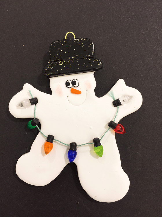 Snowman with Lights Ornament