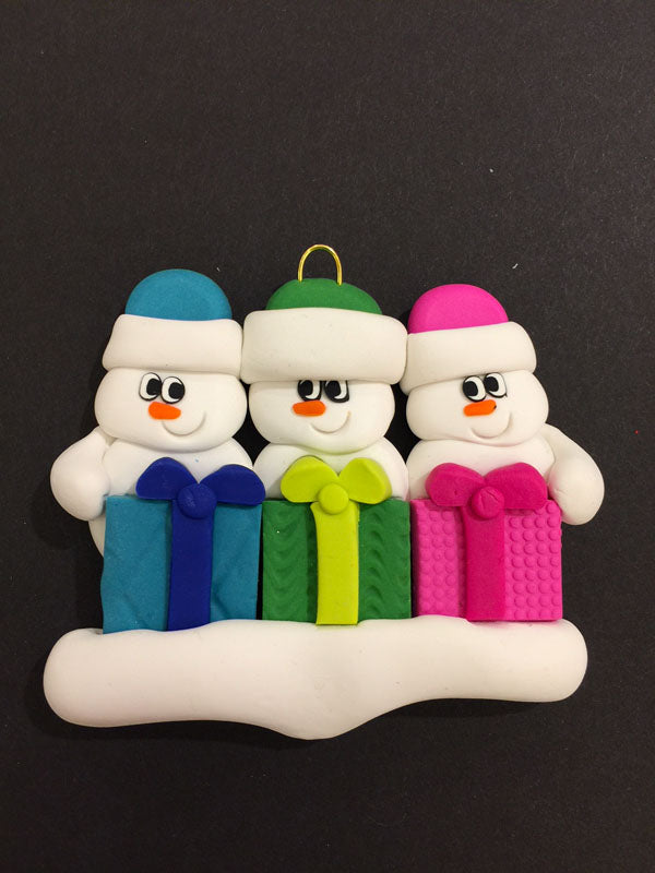 Present Family of 3 Ornament