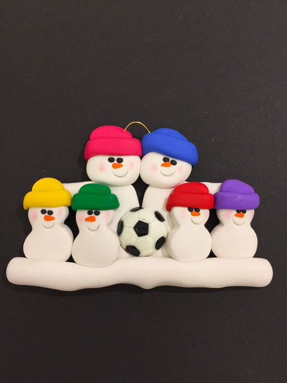 Soccer Family of 6 Ornament
