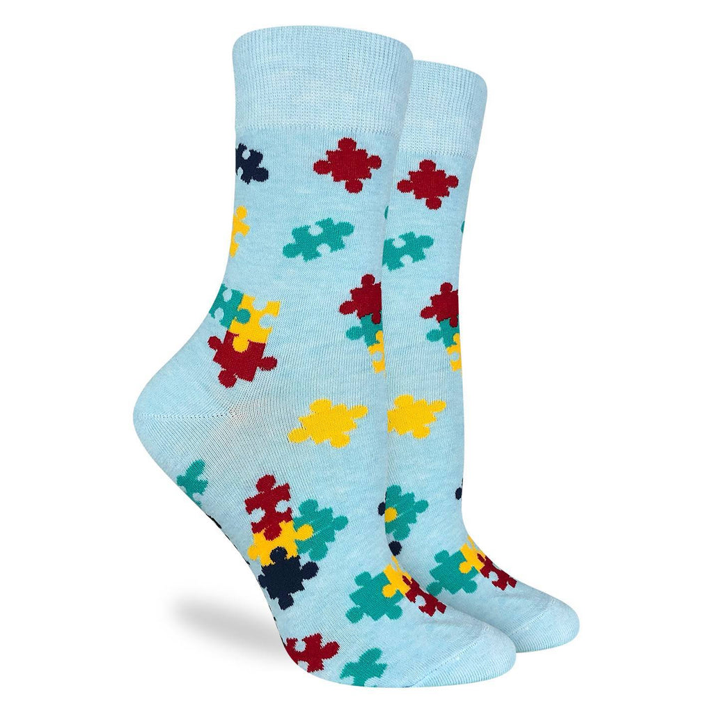 Women's Puzzle Pieces Crew Socks