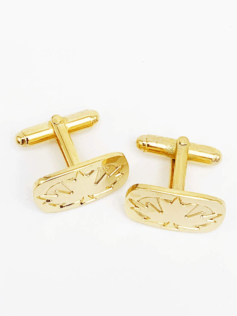 Maple Leaf Cufflinks - Gold