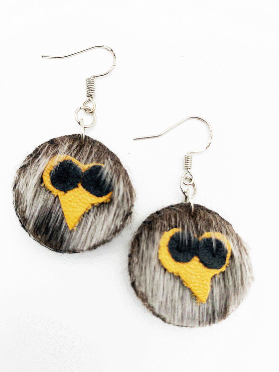 Owl (Ookpik) Sealskin Earrings - Kelly Ineak