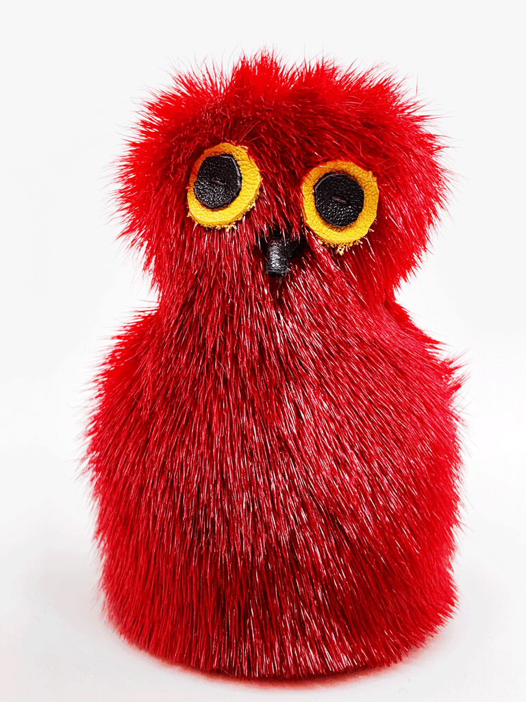 Red Sealskin Owl (Ookpik) - Mary Ineak