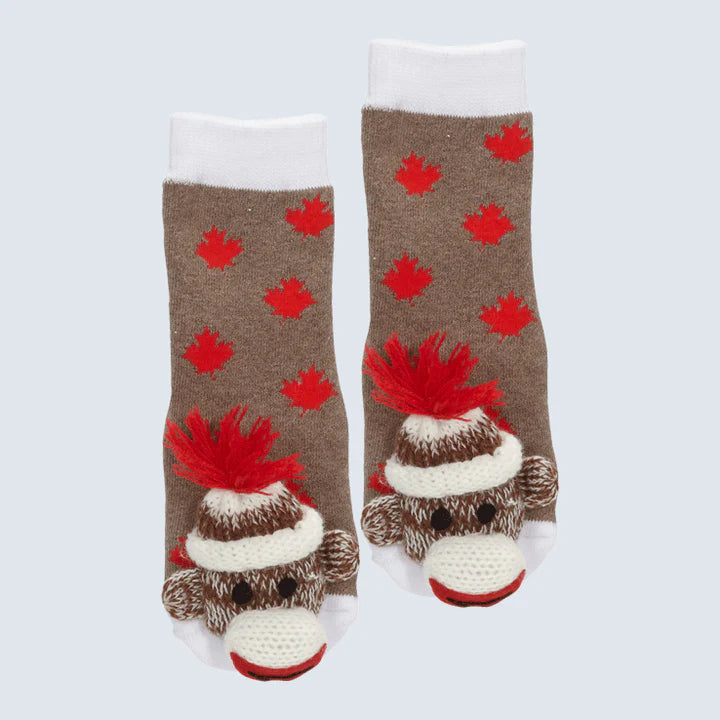 Canada Sock Monkey Socks - Toddler