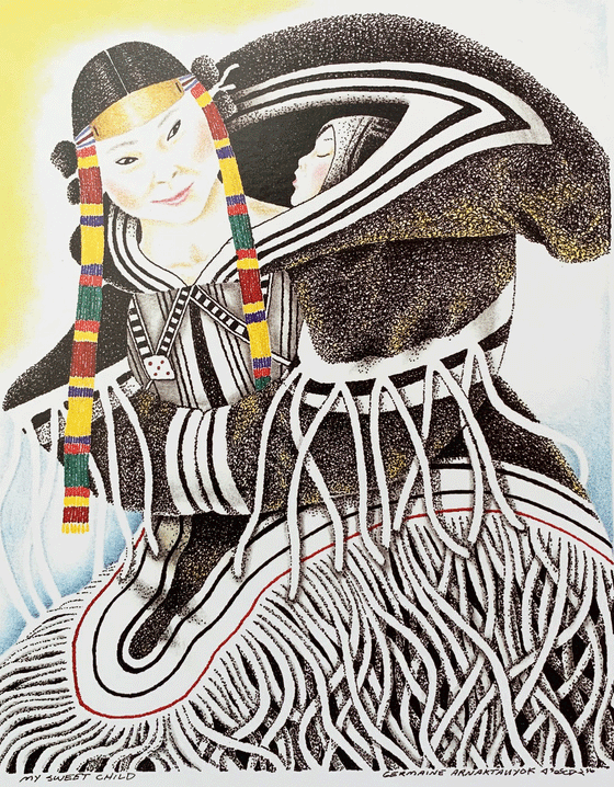 "My Sweet Child" Inuit Art Card
