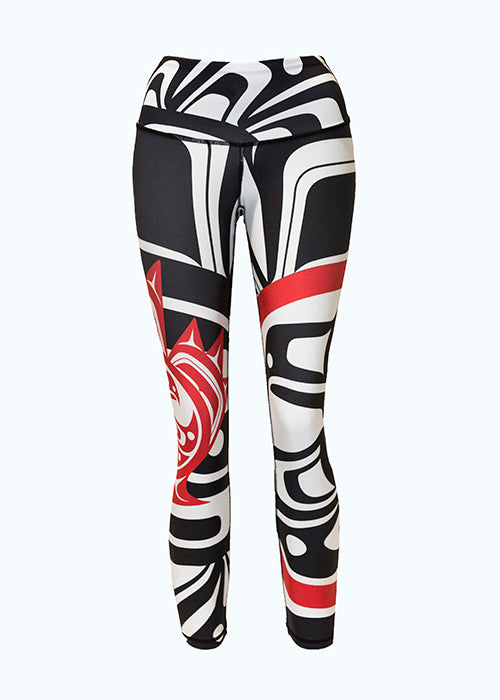 Eagle Maple Leaf Leggings - White