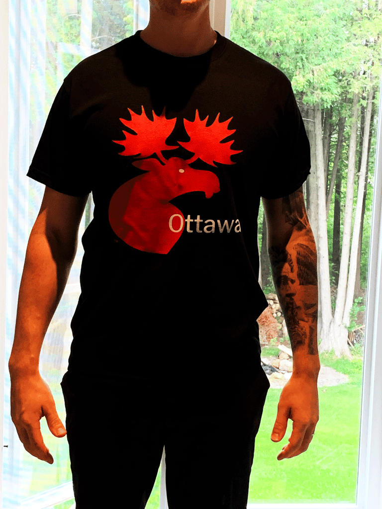 Ottawa Moose Unisex T-Shirt - Red/Black/White