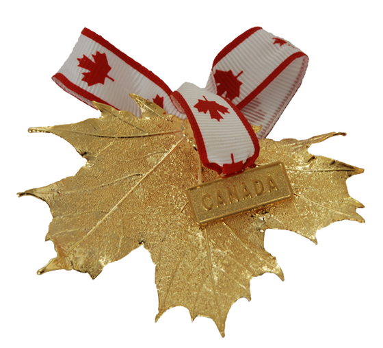 Copper Layered Real Sugar Maple Leaf Christmas Ornament Still Life