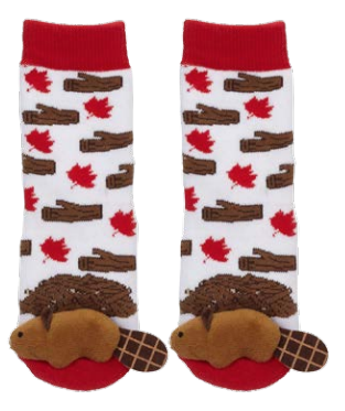 Maple Leaf Beaver Socks - Toddler