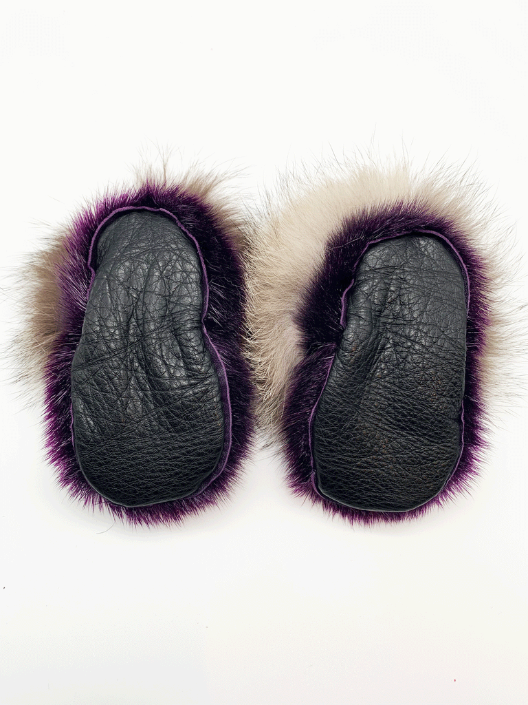 Kid's Sealskin Slippers - Sanija Padluq